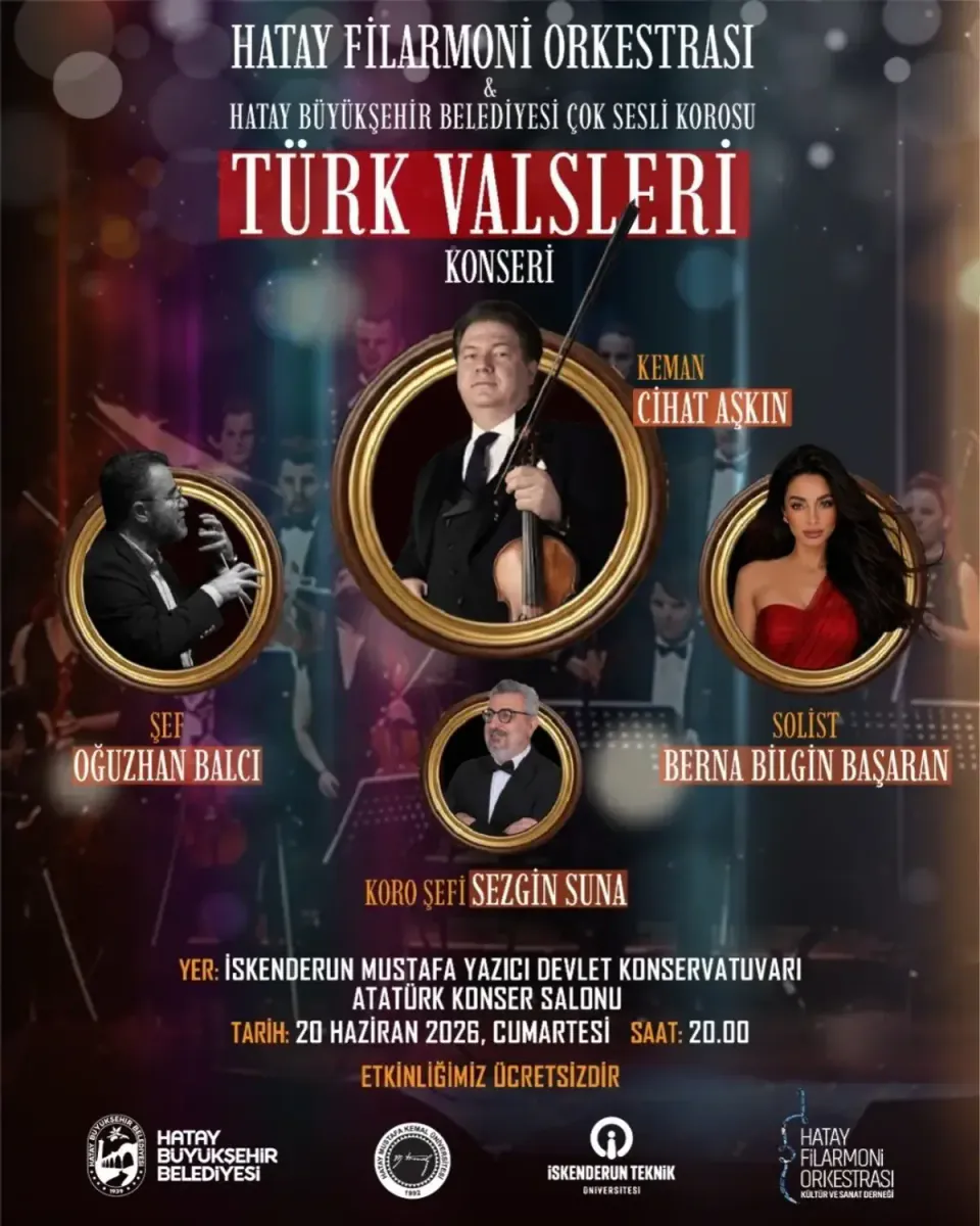 Hatay'da Ücretsiz Konser Heyecanı: Mustafa Yazıcı Devlet Konservatuvarı'nda Buluşma görseli