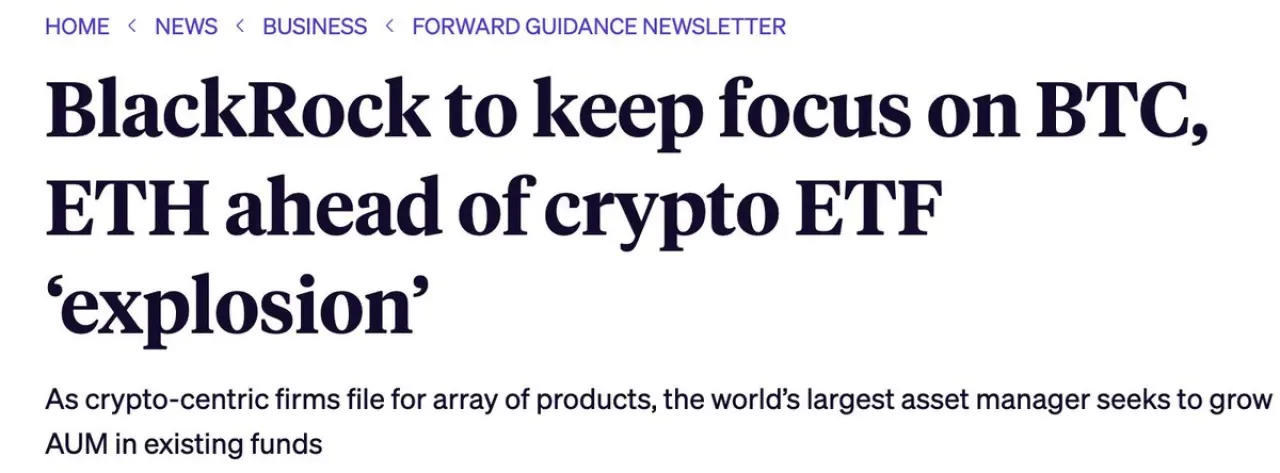 BlackRock Kripto ETF Stratejisini Açıkladı: Odak Sadece Bitcoin ve Ethereum'da BlackRock Kripto ETF Stratejisini Açıkladı: Odak Sadece Bitcoin ve Ethereum'da