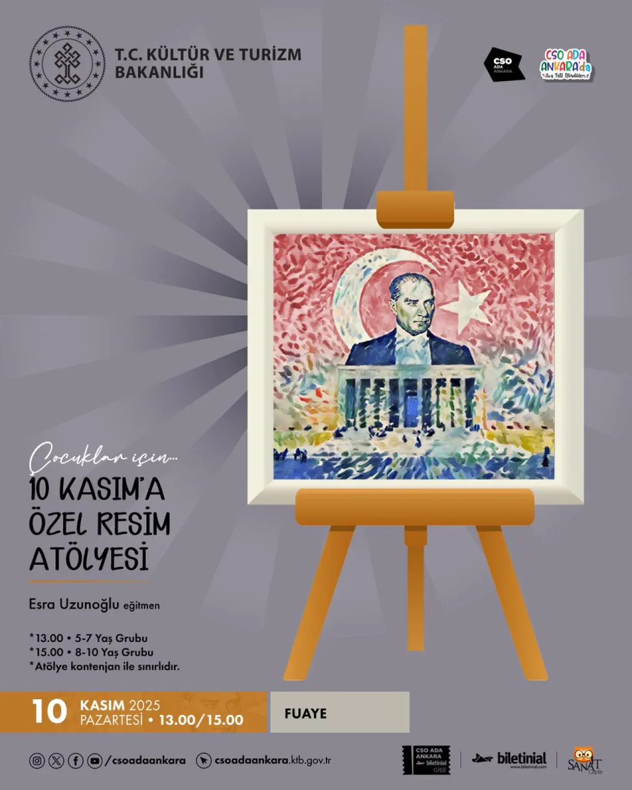 CSO Ada Ankara'da 10 Kasım Atatürk'ü Anma Atölyesi CSO Ada Ankara'da 10 Kasım Atatürk'ü Anma Atölyesi