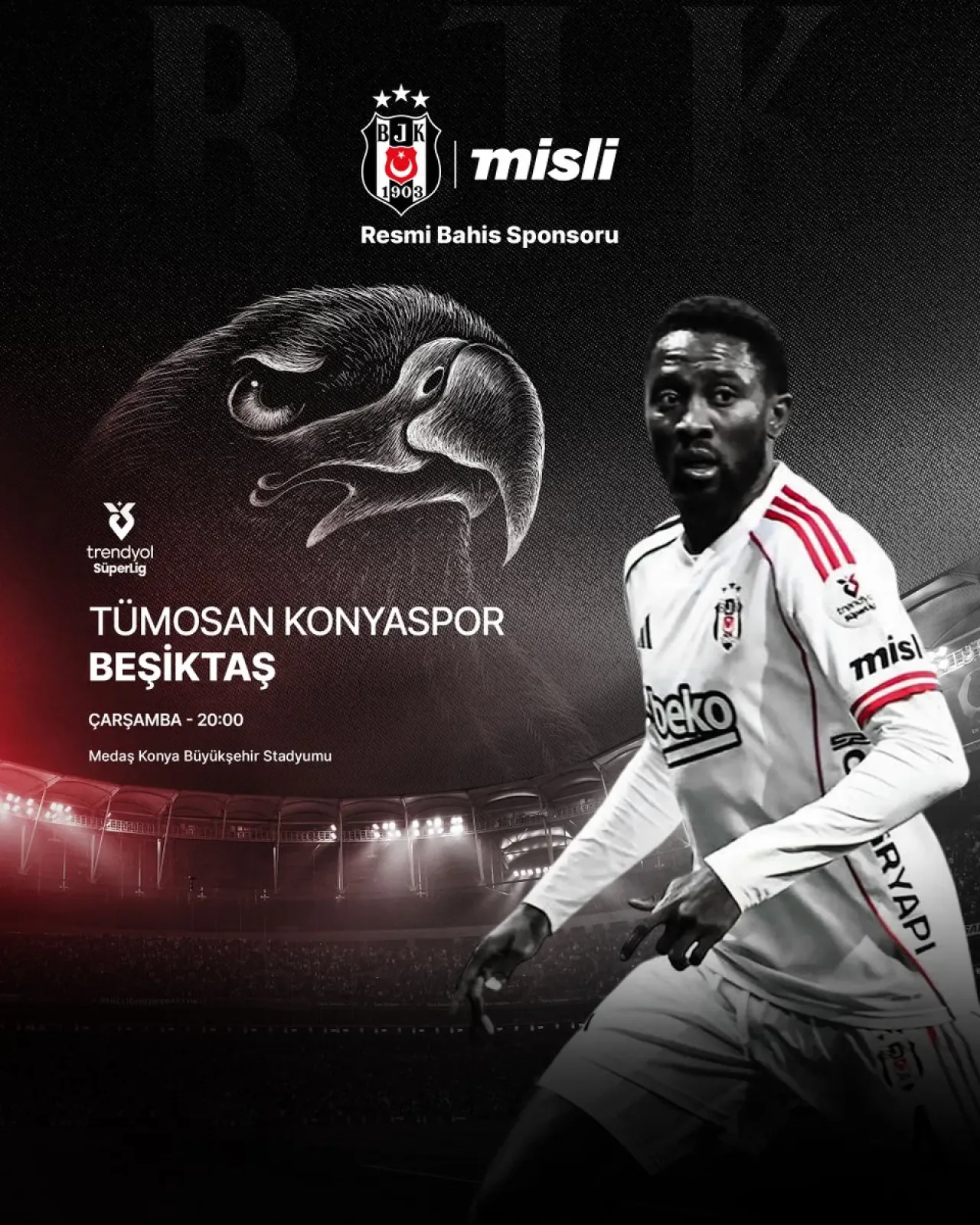 Beşiktaş, Tümosan Konyaspor Karşısında Galibiyet İçin Sahada Beşiktaş, Tümosan Konyaspor Karşısında Galibiyet İçin Sahada
