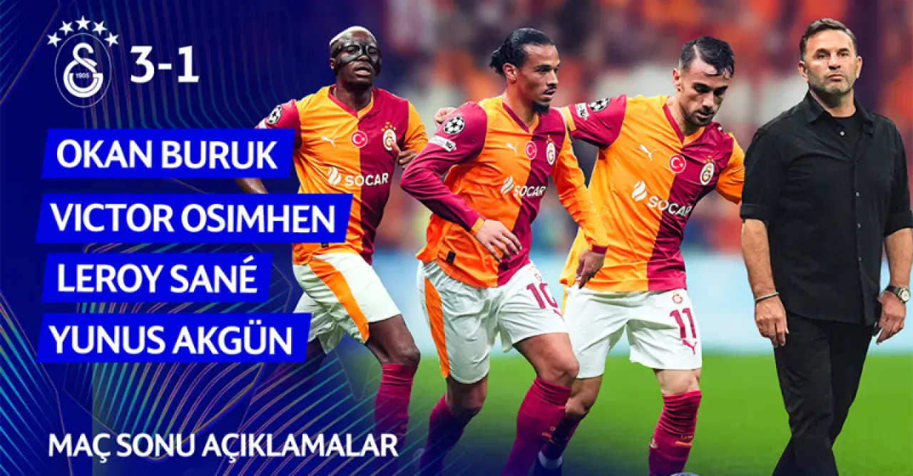 Galatasaray'da Osimhen, Sané ve Yunus Akgün Açıklamaları | Şampiyonlar Ligi Galatasaray'da Osimhen, Sané ve Yunus Akgün Açıklamaları | Şampiyonlar Ligi