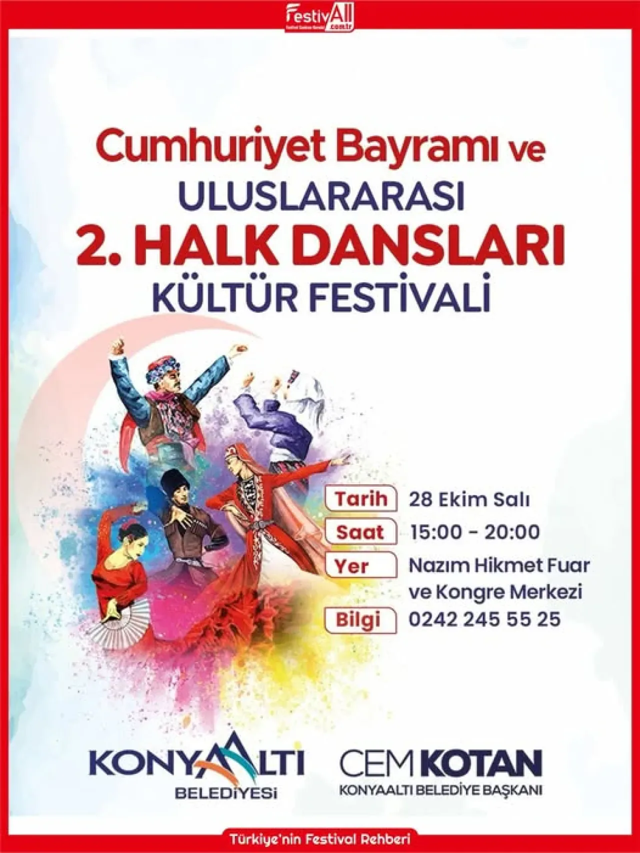 Cumhuriyet Bayramı Konyaaltı'nda Halk Dansları Festivali ile Kutlanacak Cumhuriyet Bayramı Konyaaltı'nda Halk Dansları Festivali ile Kutlanacak