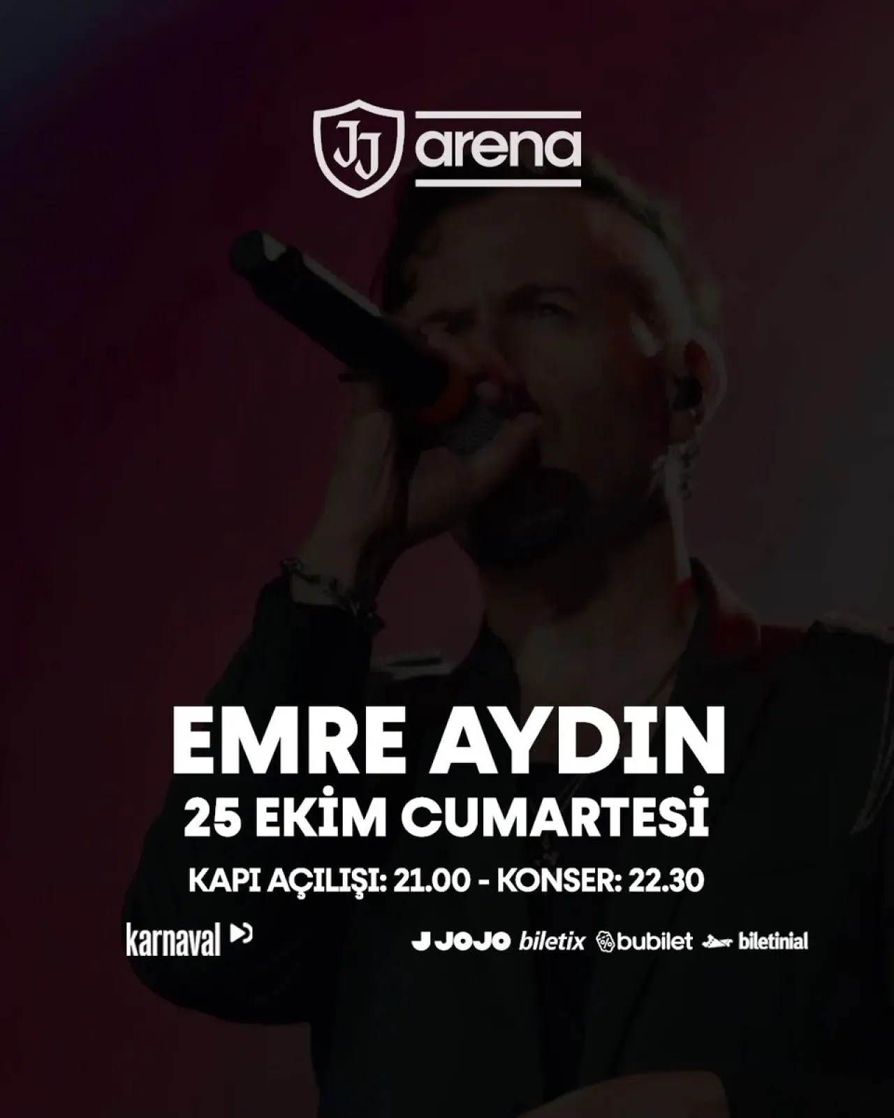 Emre Aydın, 25 Ekim'de JJ Arena Ataşehir'de Sevenleriyle Buluşuyor Emre Aydın, 25 Ekim'de JJ Arena Ataşehir'de Sevenleriyle Buluşuyor