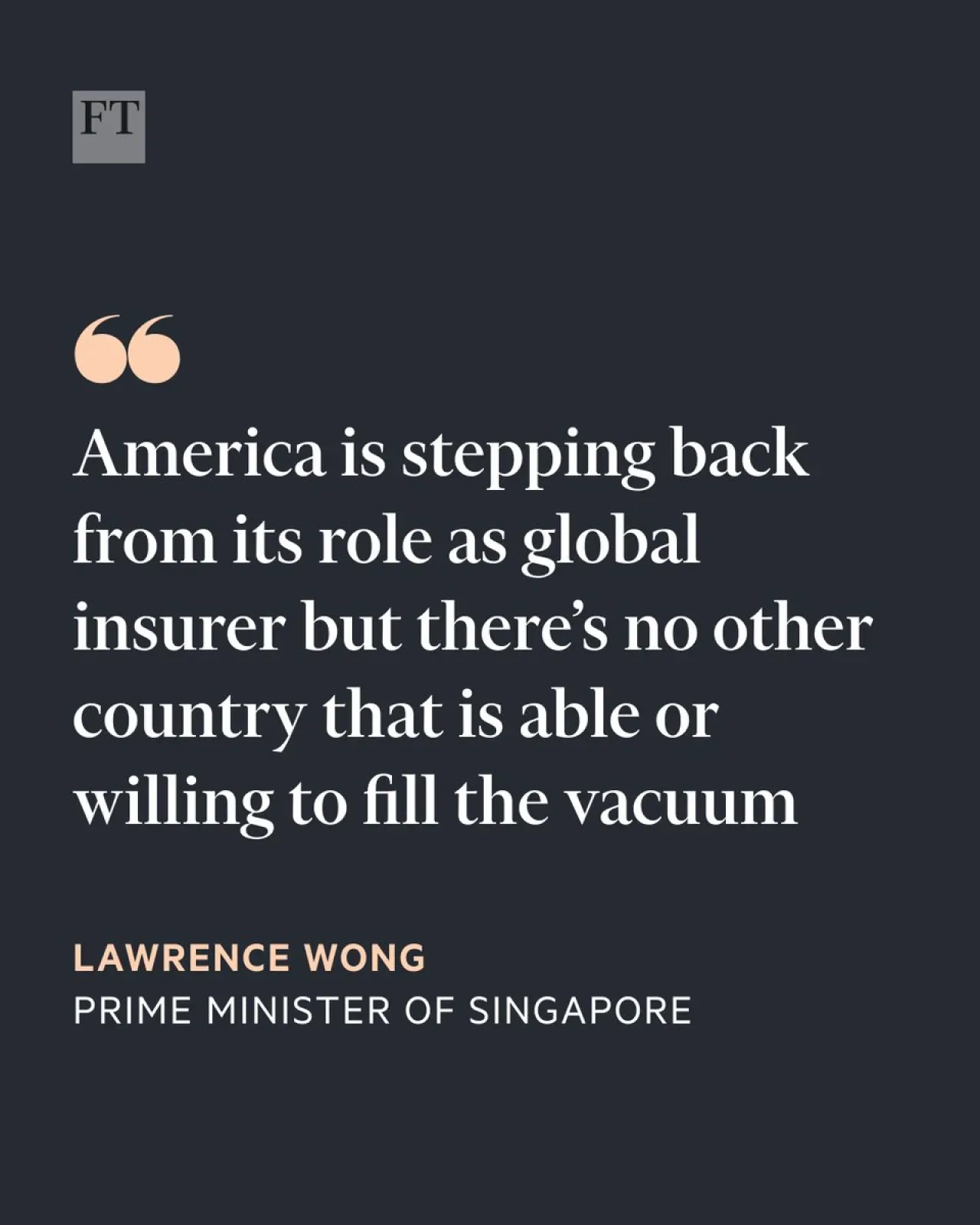 Singapur Başbakanı Lee Hsien Loong: Amerikan Sonrası Düzene Geçiş Zorlu Olabilir Singapur Başbakanı Lee Hsien Loong: Amerikan Sonrası Düzene Geçiş Zorlu Olabilir