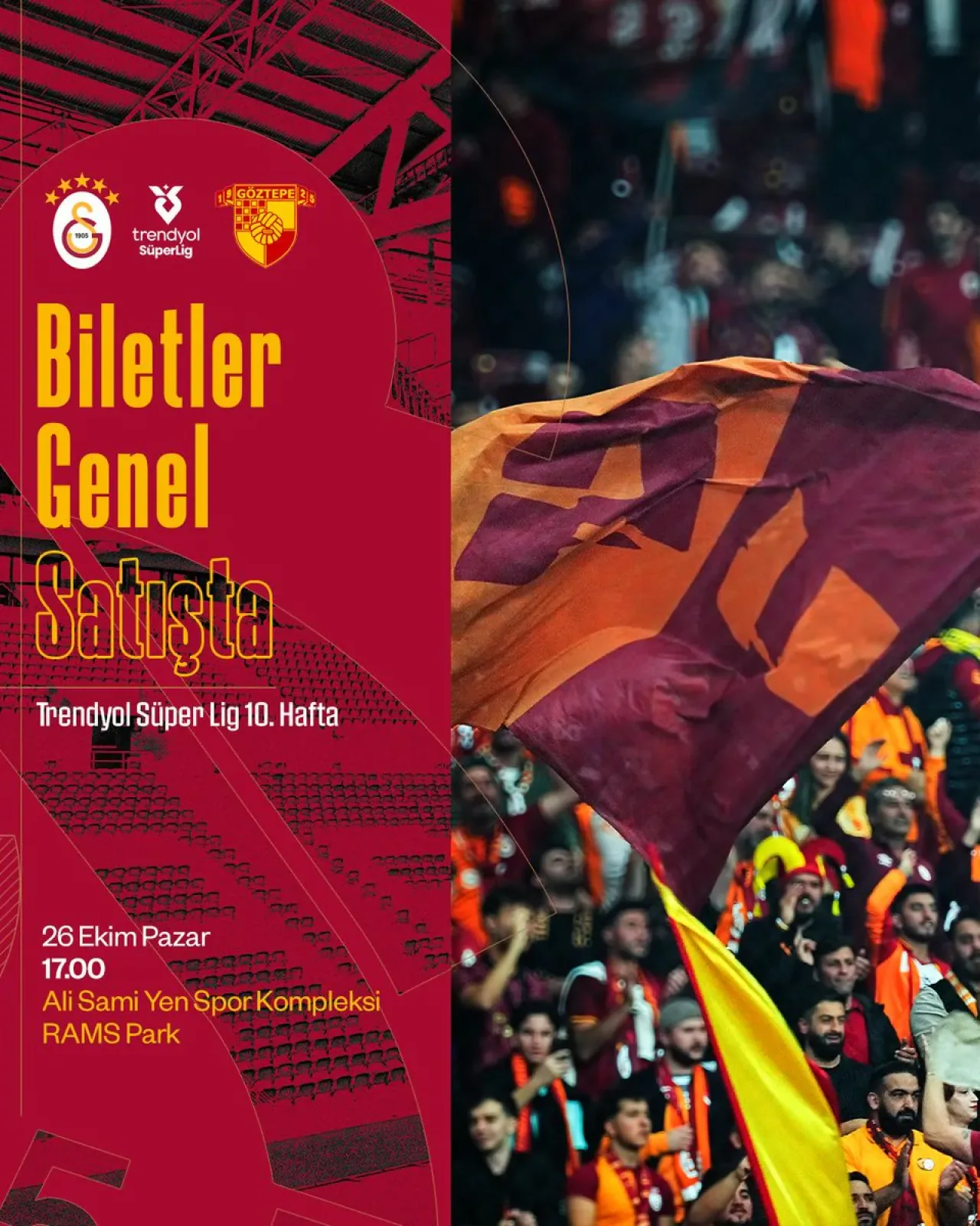 Galatasaray, Göztepe Maçı Biletleri Genel Satışa Çıktı Galatasaray, Göztepe Maçı Biletleri Genel Satışa Çıktı