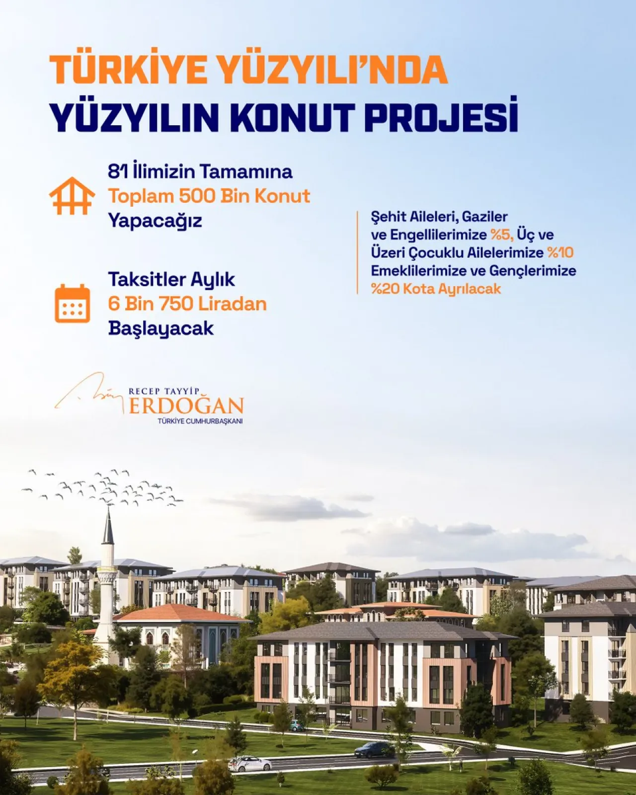 Cumhurbaşkanı Erdoğan, Türkiye Yüzyılı İçin 500 Bin Sosyal Konut Projesini Duyurdu Cumhurbaşkanı Erdoğan, Türkiye Yüzyılı İçin 500 Bin Sosyal Konut Projesini Duyurdu