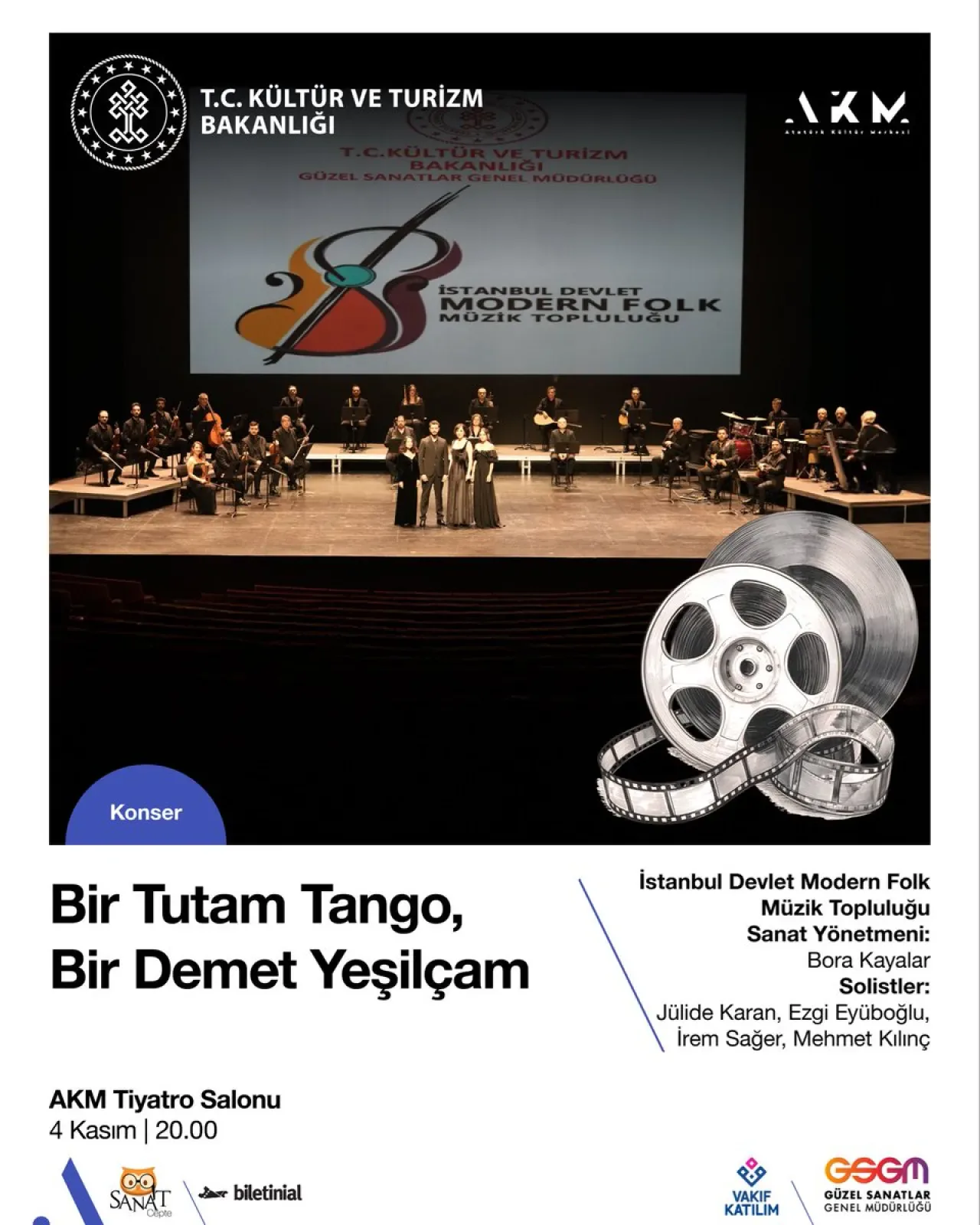 İstanbul Devlet Modern Folk Müzik Topluluğu, AKM'de "Bir Tutam Tango Bir Demet Yeşilçam" Konseri Verecek İstanbul Devlet Modern Folk Müzik Topluluğu, AKM'de "Bir Tutam Tango Bir Demet Yeşilçam" Konseri Verecek