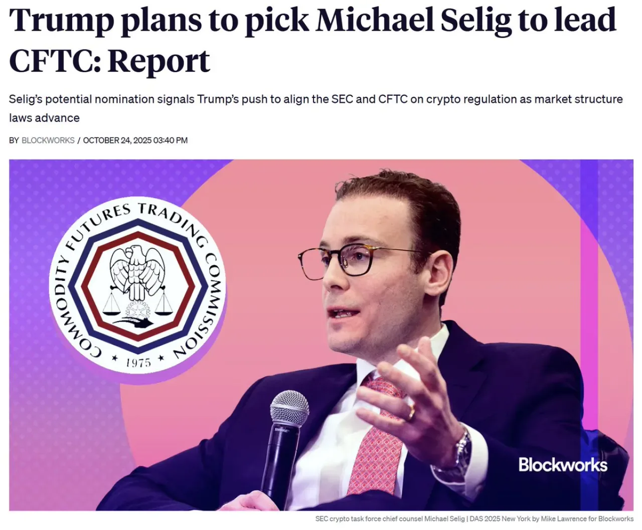 Trump'ın CFTC Başkanlığına Adayı: SEC'den Kripto Hukukçusu Michael Selig Trump'ın CFTC Başkanlığına Adayı: SEC'den Kripto Hukukçusu Michael Selig