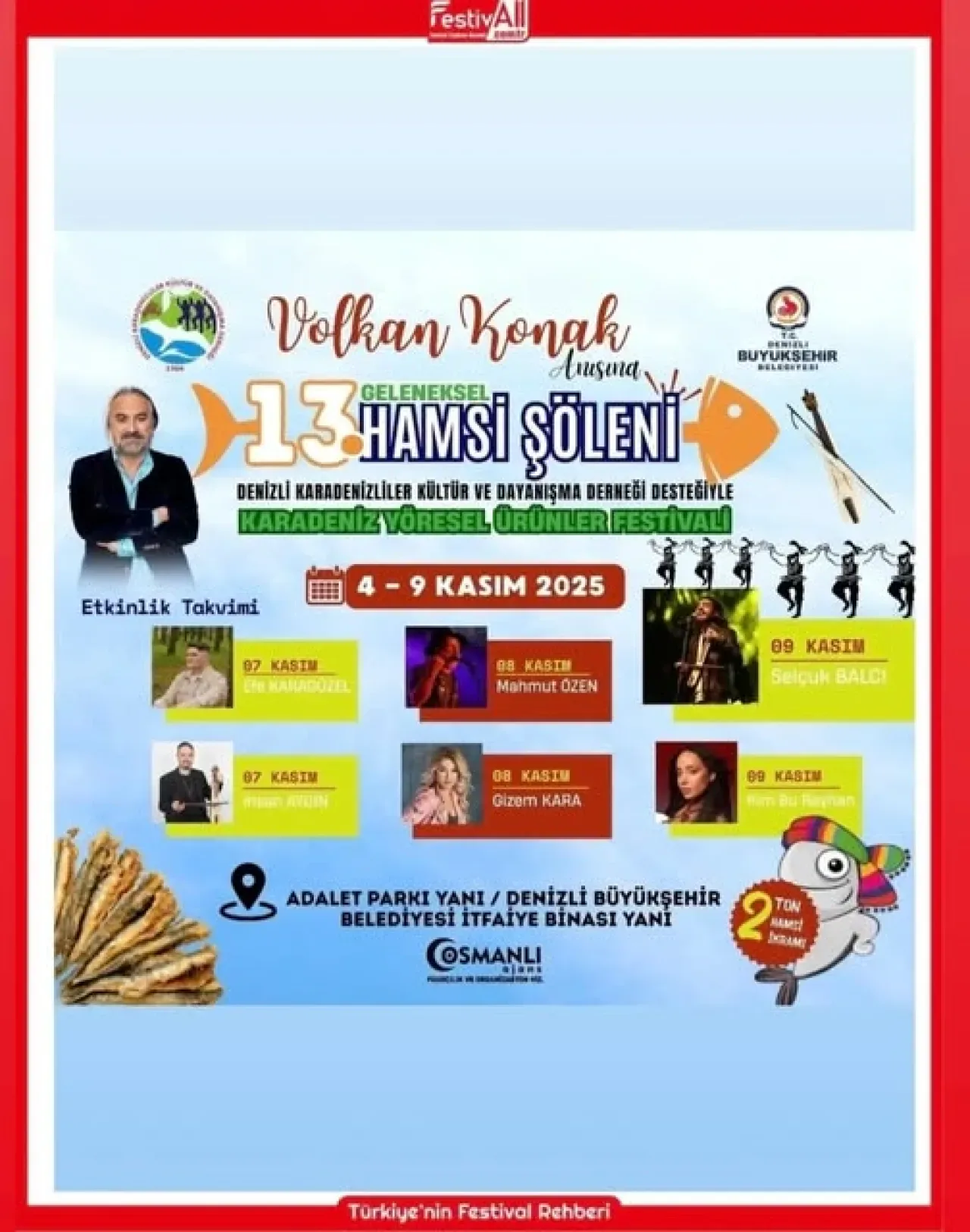 Denizli'de Geleneksel Hamsi Şöleni ve Karadeniz Festivali Başlıyor Denizli'de Geleneksel Hamsi Şöleni ve Karadeniz Festivali Başlıyor