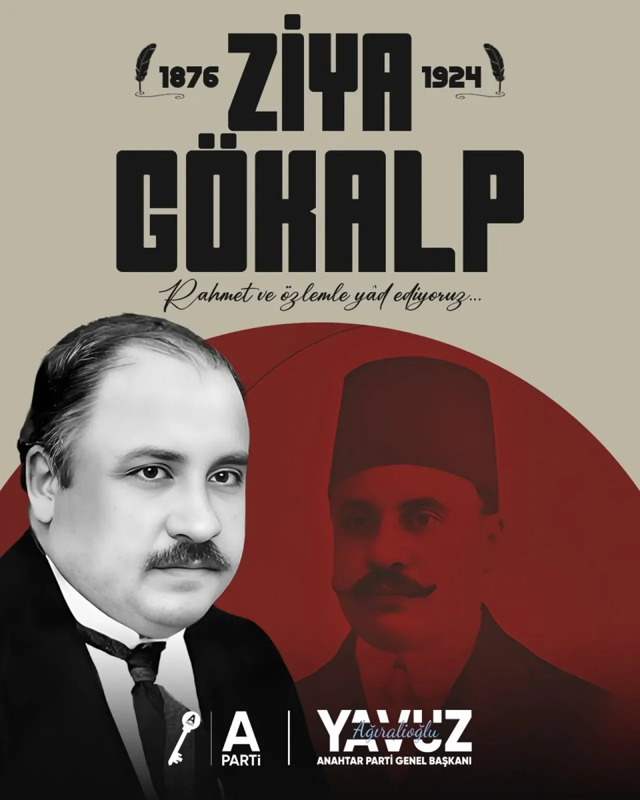 Anahtar Parti Genel Başkanı Ağıralioğlu, Ziya Gökalp'i Andı Anahtar Parti Genel Başkanı Ağıralioğlu, Ziya Gökalp'i Andı