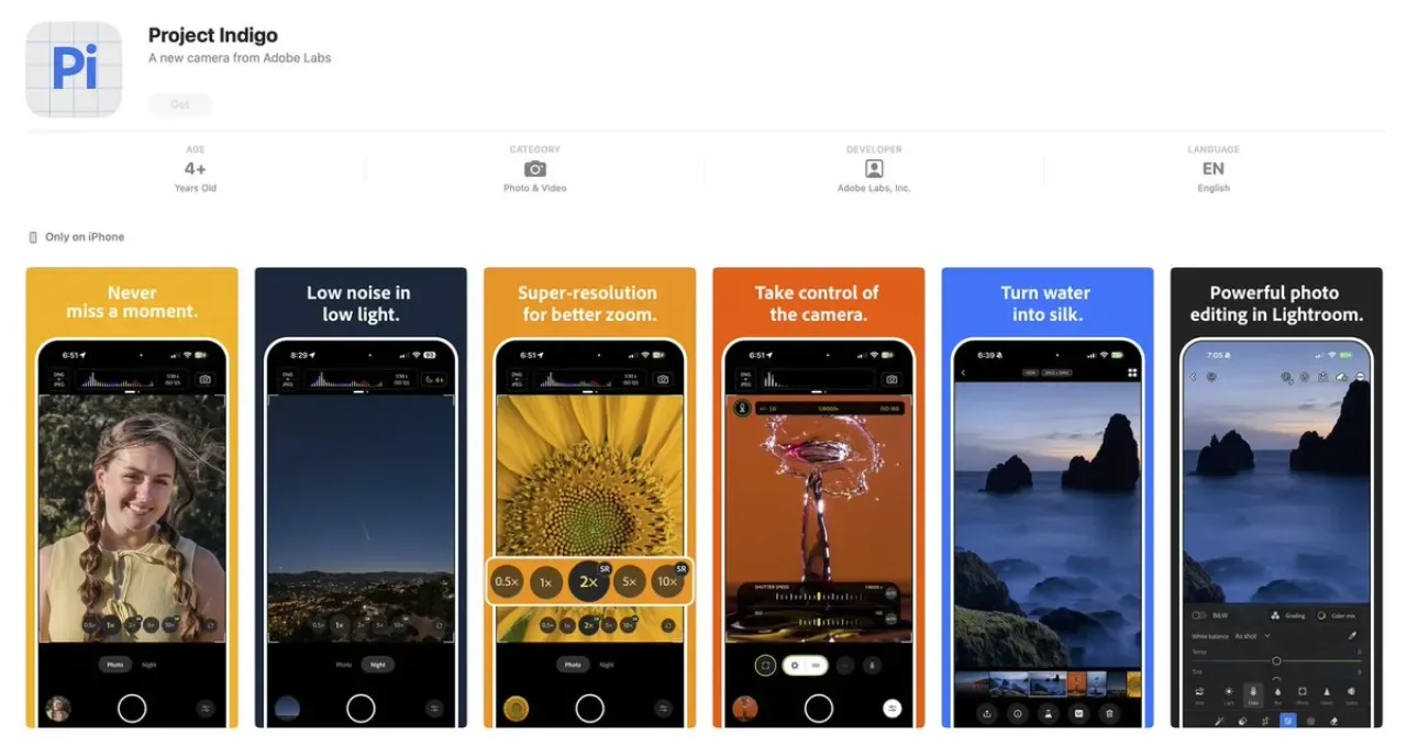 Adobe Project Indigo, iPhone Kamera Deneyimini Ücretsiz Olarak Geliştiriyor Adobe Project Indigo, iPhone Kamera Deneyimini Ücretsiz Olarak Geliştiriyor
