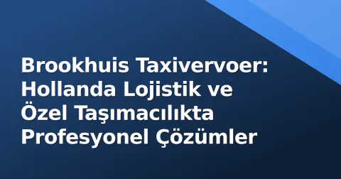 Brookhuis Taxivervoer: Hollanda Lojistik ve Özel Taşımacılıkta Profesyonel Çözümler