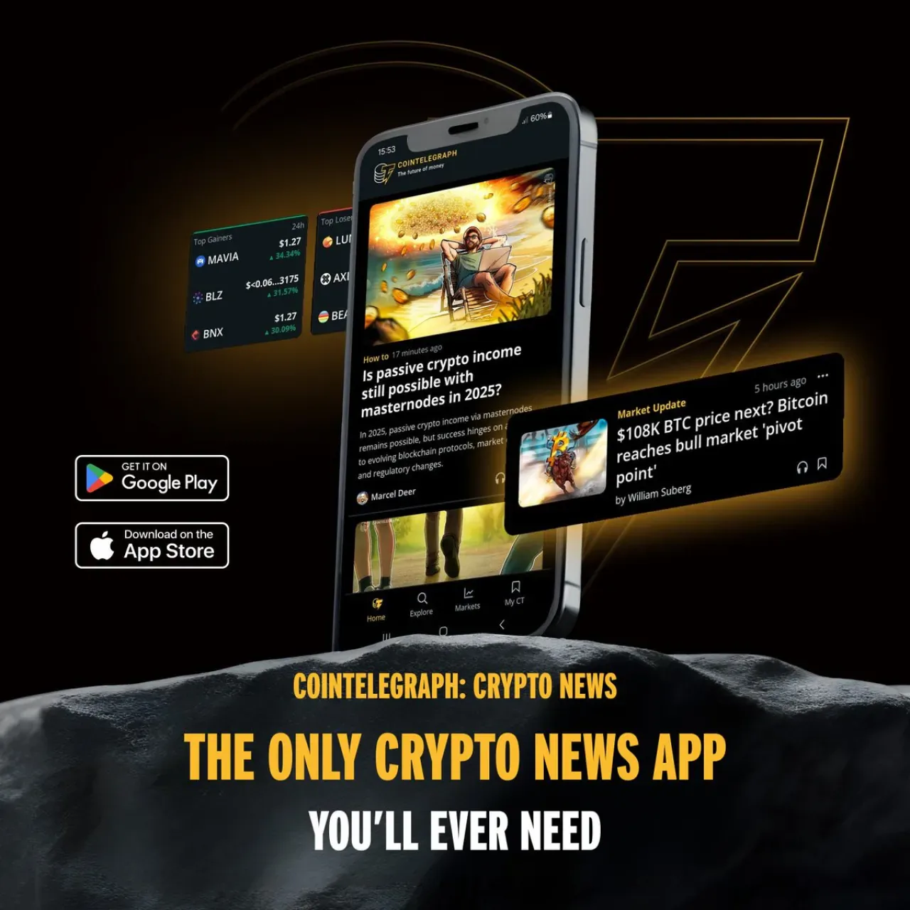 Cointelegraph Kripto Para Uygulaması Android ve iOS'ta Kullanıma Sunuldu Cointelegraph Kripto Para Uygulaması Android ve iOS'ta Kullanıma Sunuldu