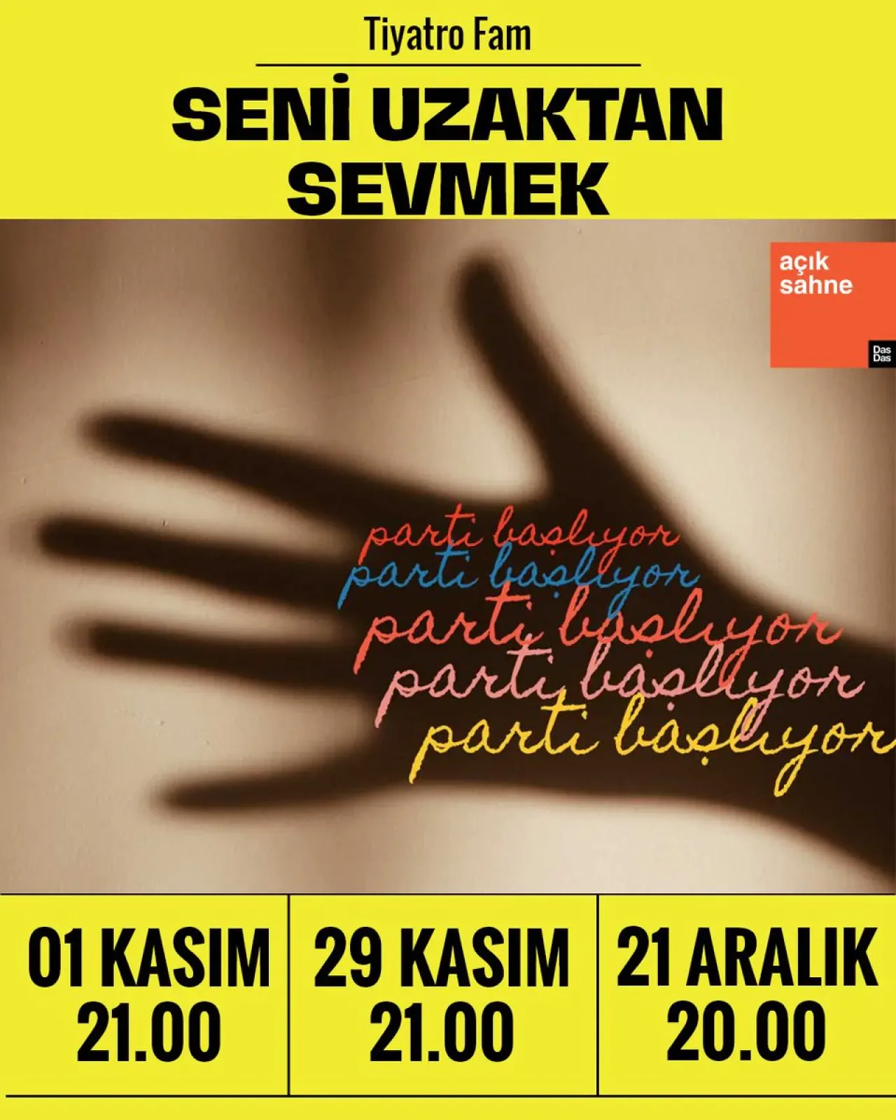 DasDas Ataşehir'de "Seni Uzaktan Sevmek" Tiyatrosu Kasım ve Aralık'ta Sahnelenecek DasDas Ataşehir'de "Seni Uzaktan Sevmek" Tiyatrosu Kasım ve Aralık'ta Sahnelenecek