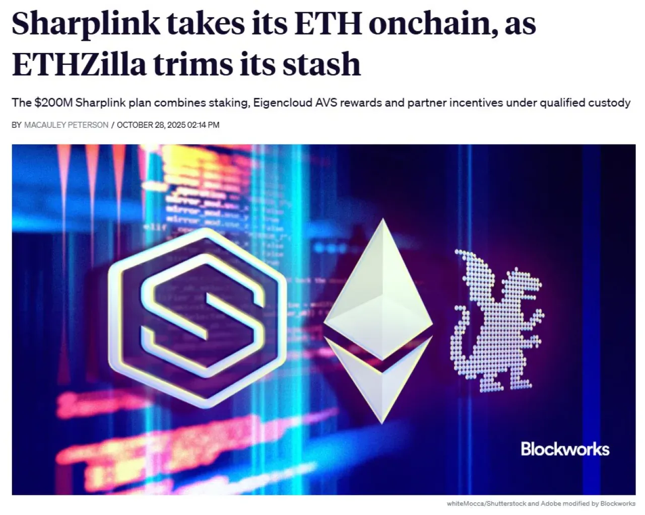Sharplink, 200 Milyon Dolar Değerinde ETH'sini Linea Ağına Taşıyor Sharplink, 200 Milyon Dolar Değerinde ETH'sini Linea Ağına Taşıyor