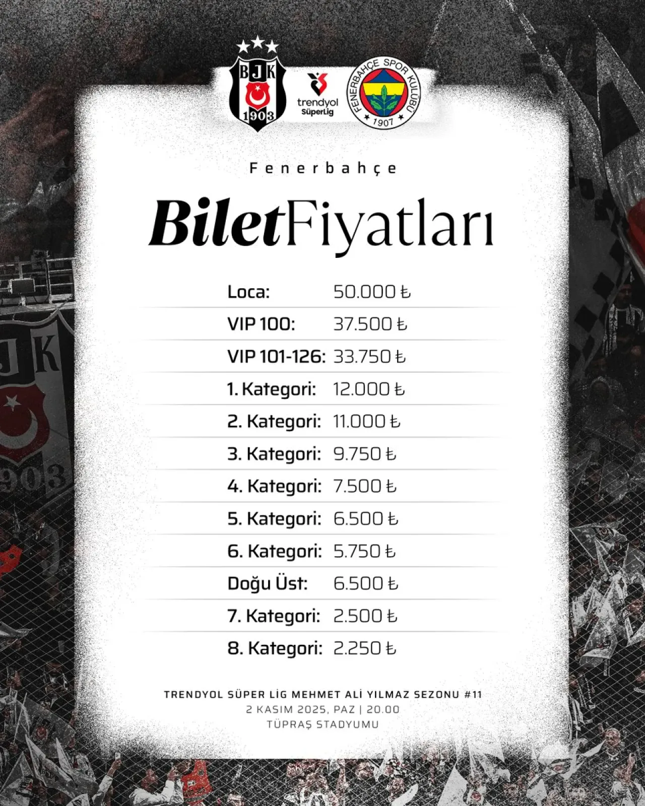 Beşiktaş, Fenerbahçe Derbi Maçı Biletleri Hakkında Açıklama Yaptı Beşiktaş, Fenerbahçe Derbi Maçı Biletleri Hakkında Açıklama Yaptı