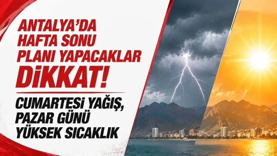 Antalya'da Temmuz Ayı Şaşırtan Hava Değişimi: Hafta Sonu Yağış ve Sıcaklık Dengesi görseli