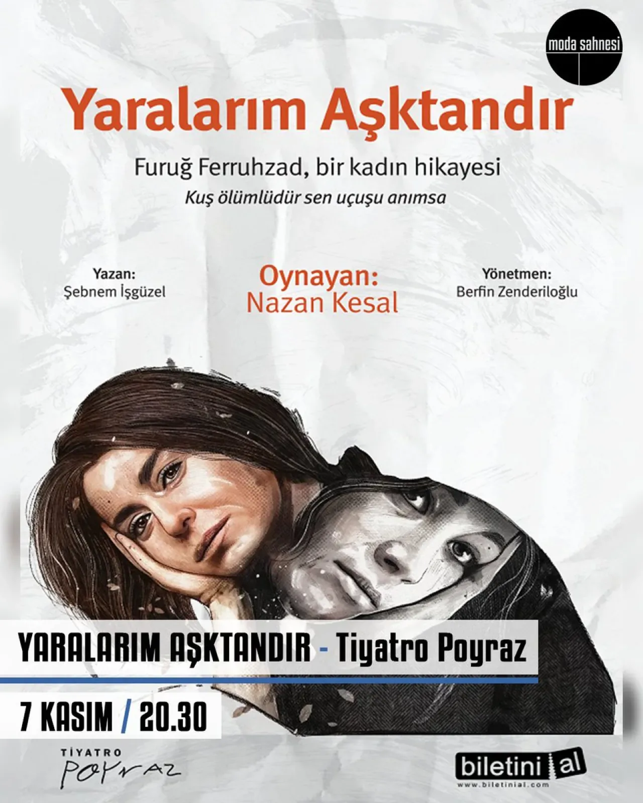 Yaralarım Aşktandır Oyunu 7 Kasım'da Moda Sahne'de Yaralarım Aşktandır Oyunu 7 Kasım'da Moda Sahne'de