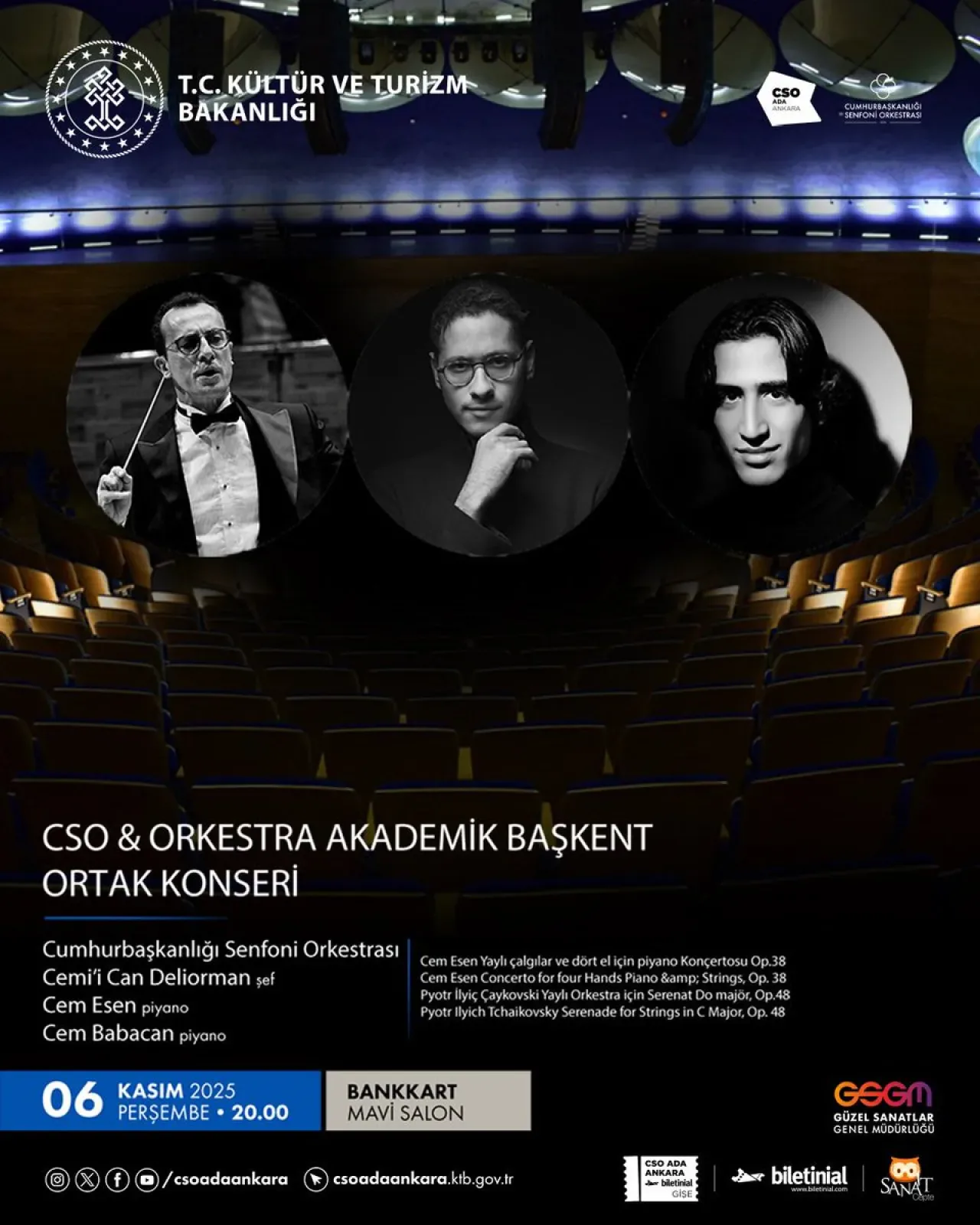 CSO Ada Ankara Kasım Ayında Müzikseverlerle Buluşuyor CSO Ada Ankara Kasım Ayında Müzikseverlerle Buluşuyor
