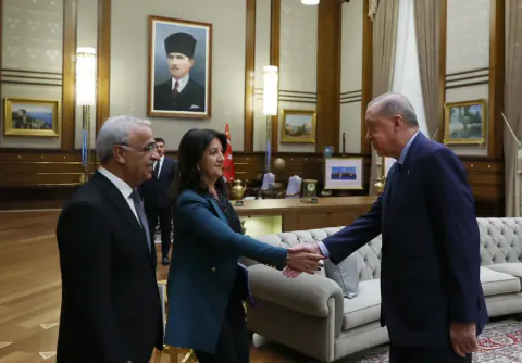 DEM Partisi Heyeti ile Cumhurbaşkanı Erdoğan Görüştü