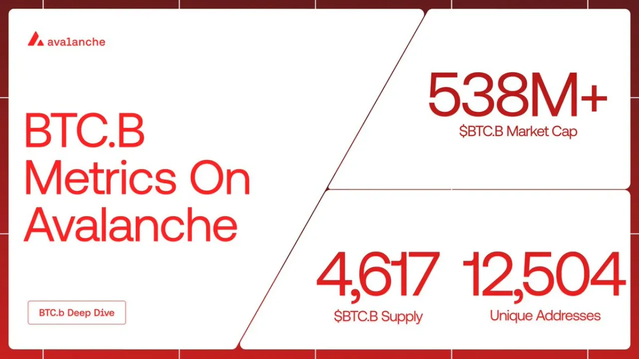 Avalanche Ağında Bitcoin (BTC.b) Entegrasyonu: 538 Milyon Dolaşımda Avalanche Ağında Bitcoin (BTC.b) Entegrasyonu: 538 Milyon Dolaşımda