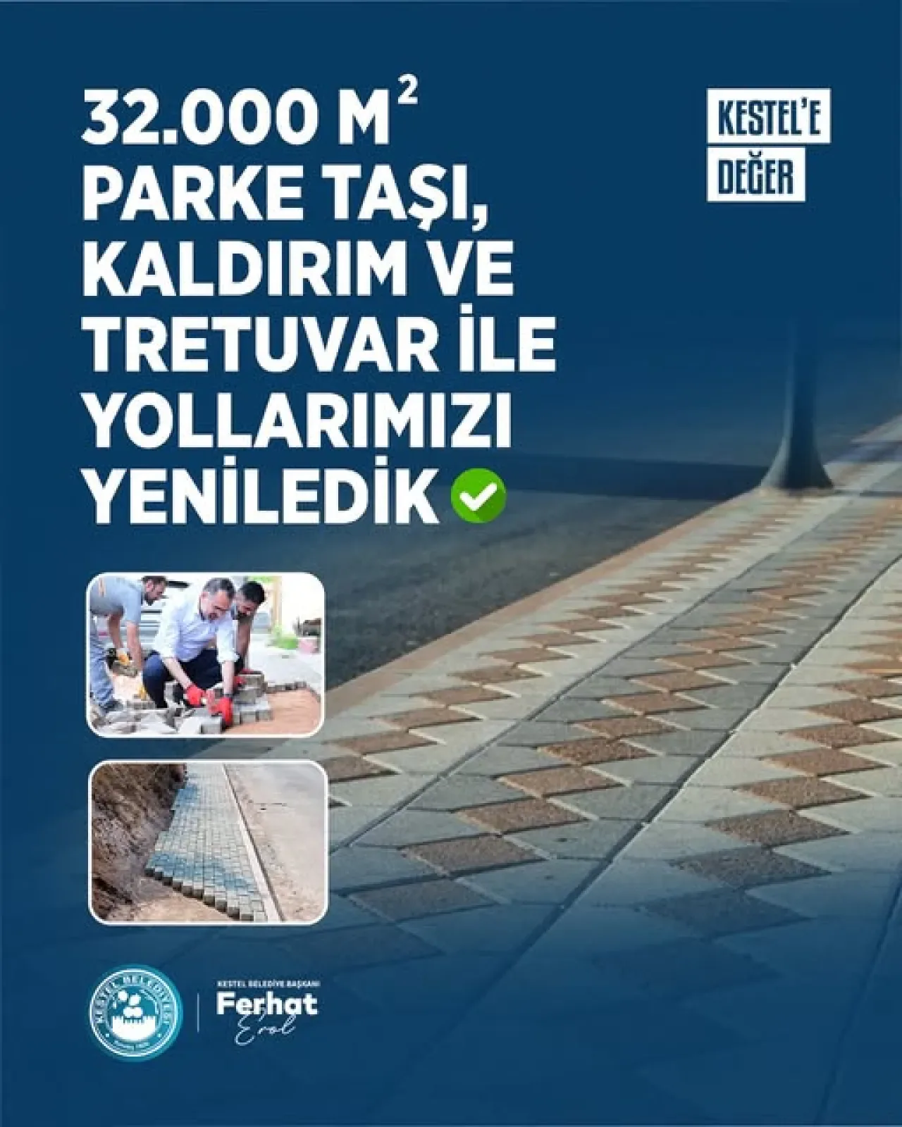 Kestel'de Altyapı ve Ulaşımda Büyük Dönüşüm: 32 Bin Metrekare Parke Taşı Döşendi Kestel'de Altyapı ve Ulaşımda Büyük Dönüşüm: 32 Bin Metrekare Parke Taşı Döşendi