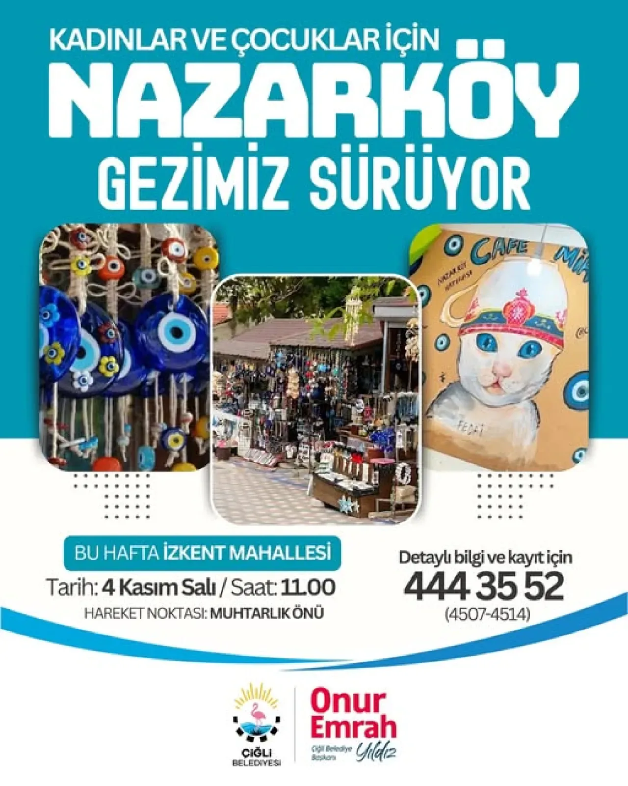 İzmir Çiğli'de Kadınlar ve Çocuklar İçin Nazar Köy Gezisi Düzenleniyor İzmir Çiğli'de Kadınlar ve Çocuklar İçin Nazar Köy Gezisi Düzenleniyor