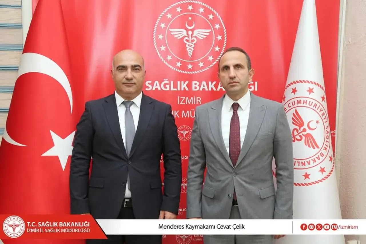 Menderes Kaymakamı Cevat Çelik, İzmir İl Sağlık Müdürü Doç. Dr. Ayhan Kul'u Ziyaret Etti Menderes Kaymakamı Cevat Çelik, İzmir İl Sağlık Müdürü Doç. Dr. Ayhan Kul'u Ziyaret Etti