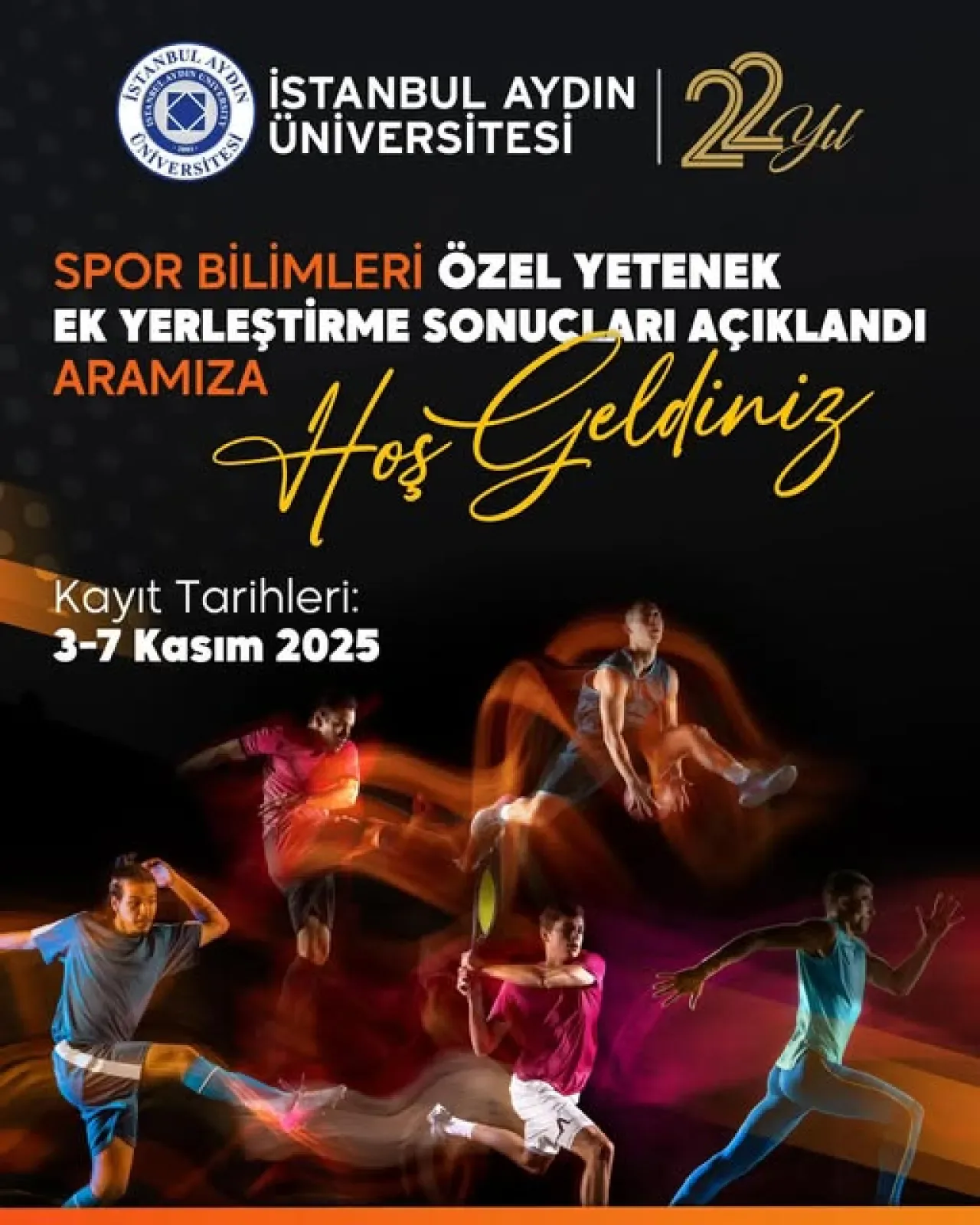İstanbul Aydın Üniversitesi Spor Bilimleri Özel Yetenek Ek Yerleştirme Sonuçları Açıklandı İstanbul Aydın Üniversitesi Spor Bilimleri Özel Yetenek Ek Yerleştirme Sonuçları Açıklandı