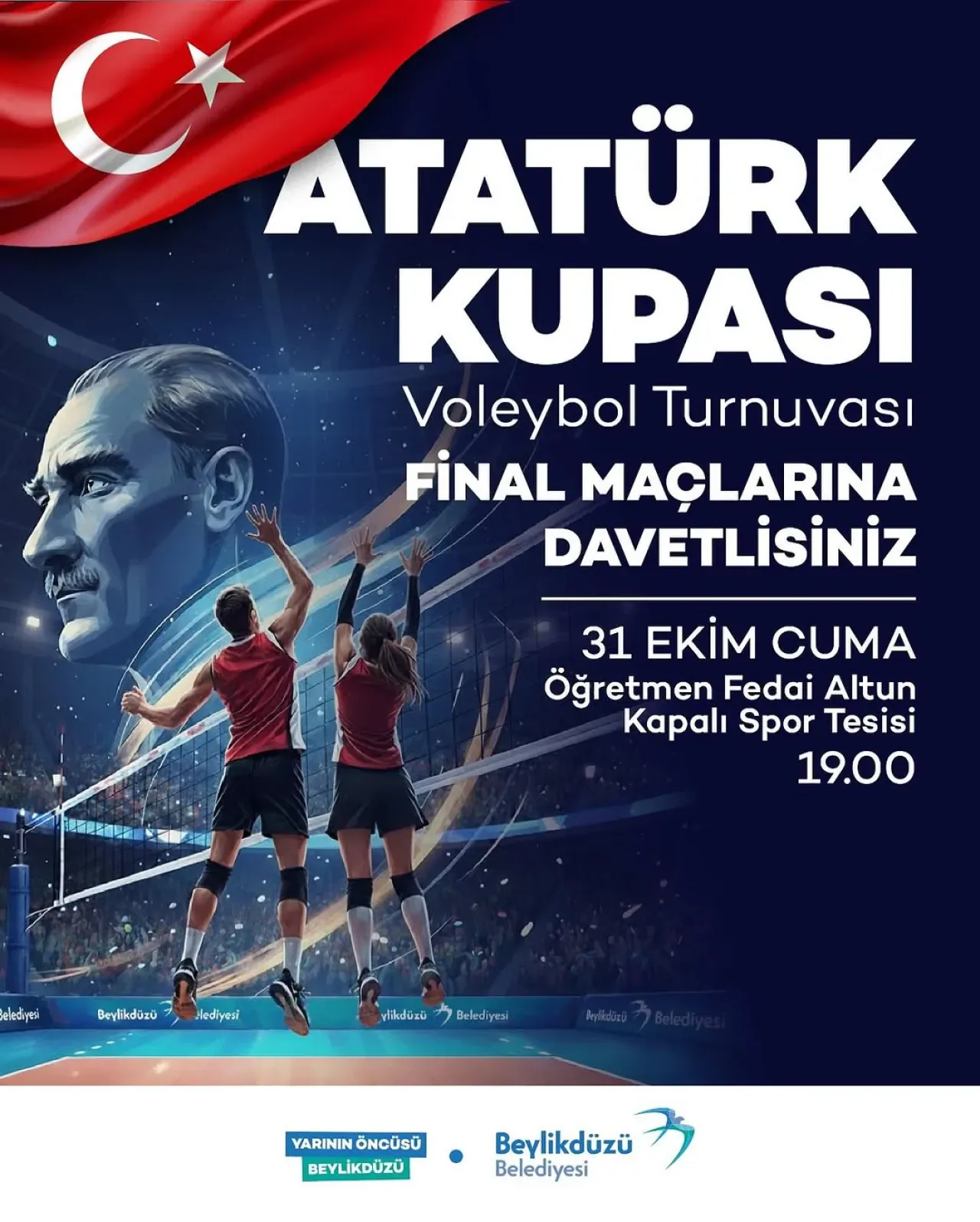 Beylikdüzü'nde Atatürk Kupası Voleybol Turnuvası Final Maçı Heyecanı Beylikdüzü'nde Atatürk Kupası Voleybol Turnuvası Final Maçı Heyecanı