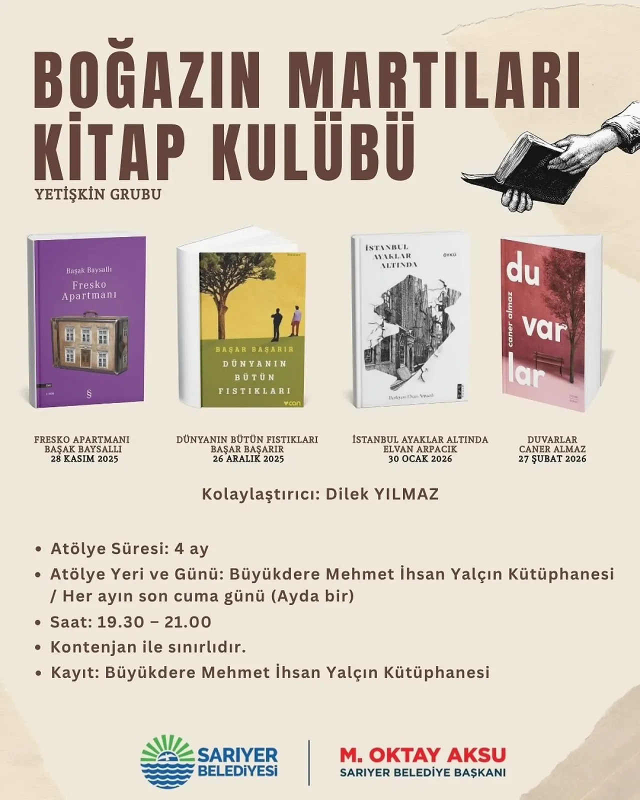 Sarıyer'de Kitap Kurtları Buluşuyor: Boğazın Martıları Kitap Kulübü Başlıyor Sarıyer'de Kitap Kurtları Buluşuyor: Boğazın Martıları Kitap Kulübü Başlıyor