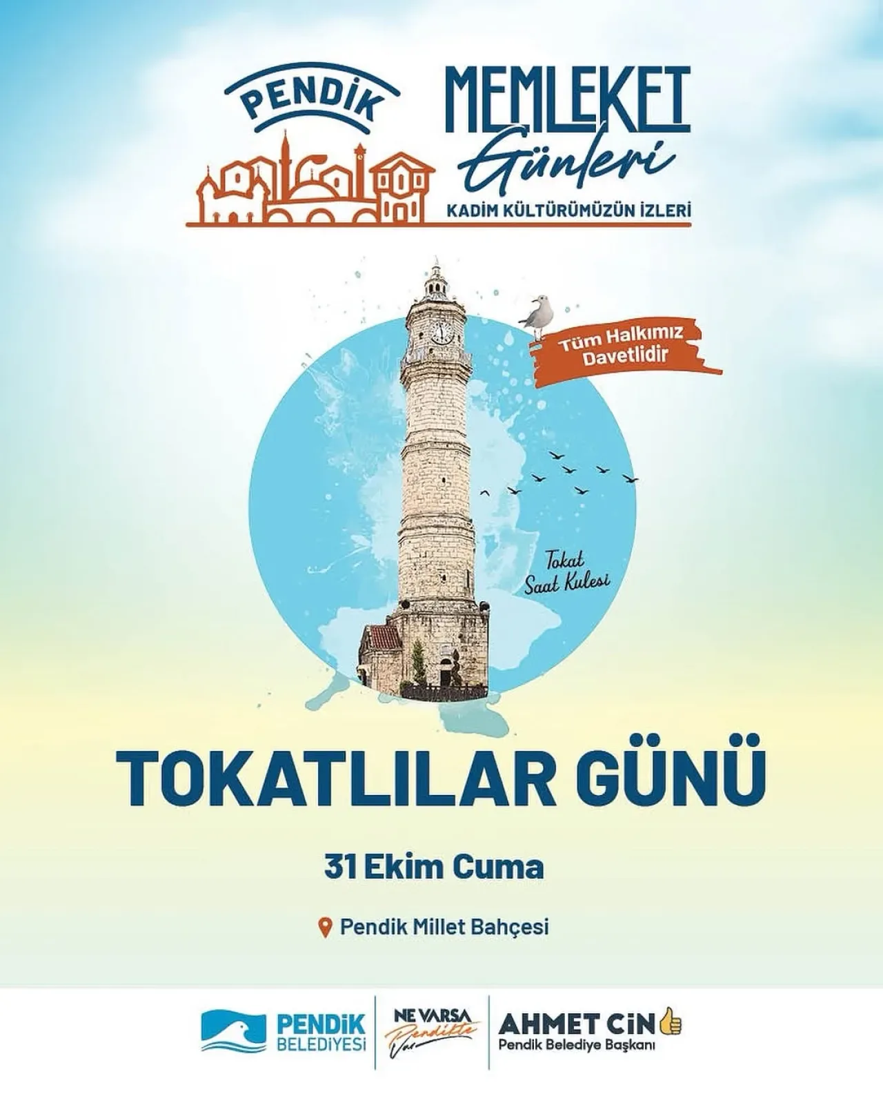 Pendik'te Tokat Memleket Günleri Başlıyor: 31 Ekim'de Millet Bahçesi'nde Buluşuyor Pendik'te Tokat Memleket Günleri Başlıyor: 31 Ekim'de Millet Bahçesi'nde Buluşuyor