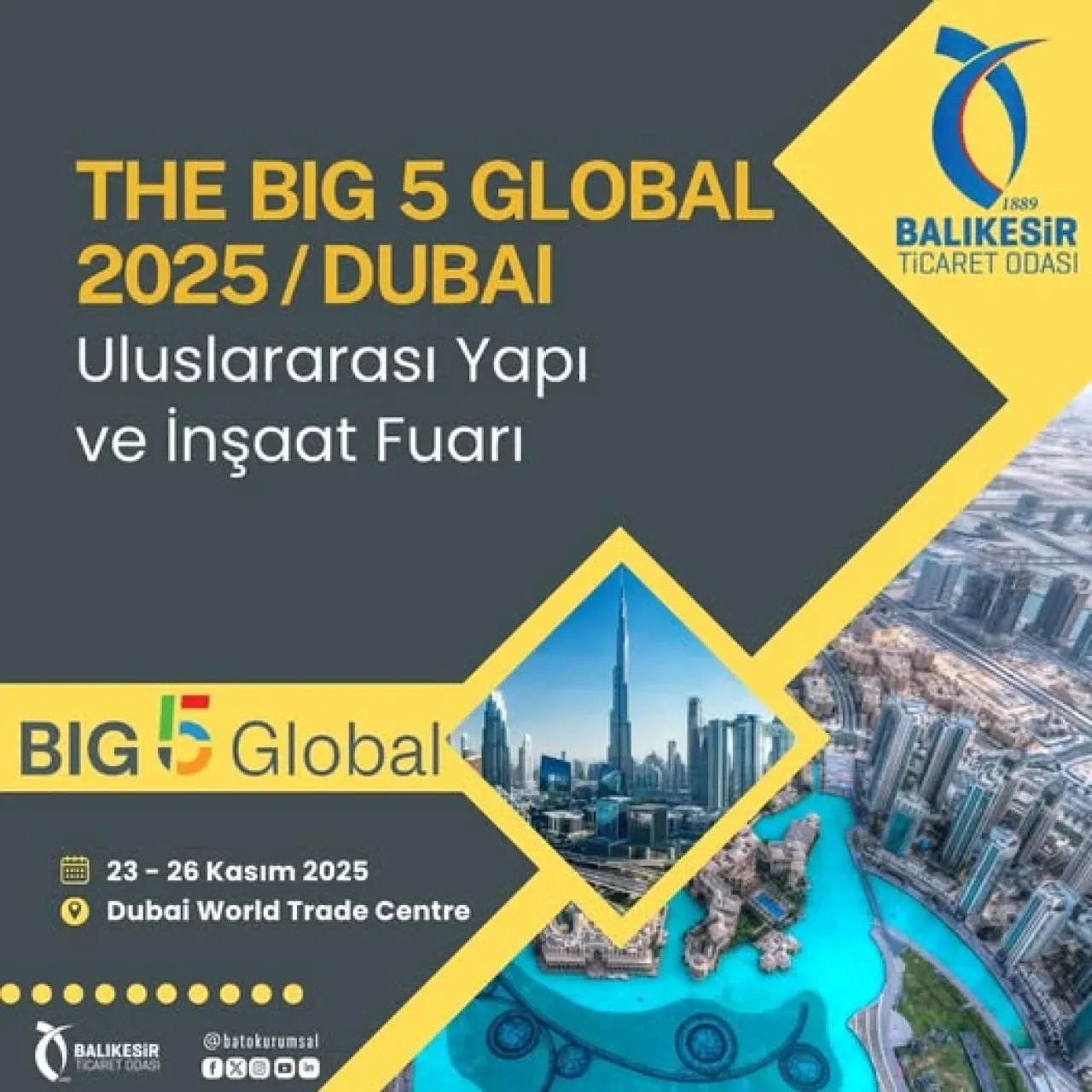 The Big Global Dubai 2025 Fuarı: İnşaat Sektörü için Küresel Buluşma The Big Global Dubai 2025 Fuarı: İnşaat Sektörü için Küresel Buluşma