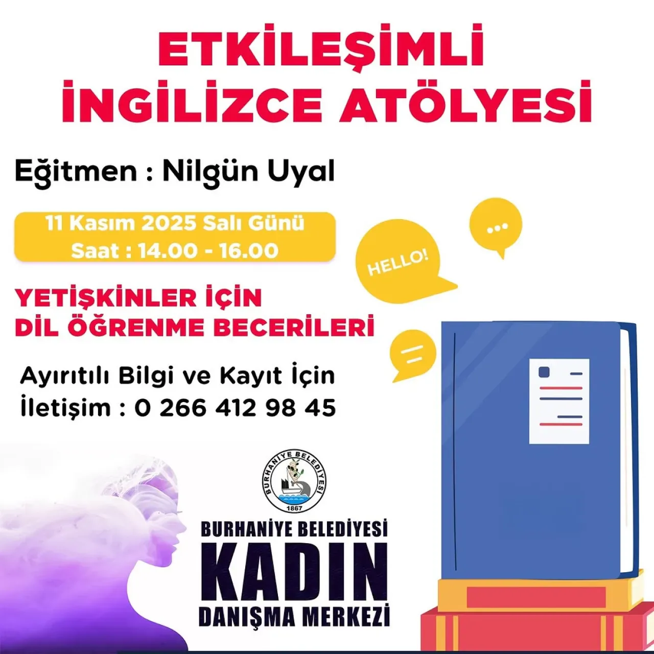 Burhaniye'de Yetişkinler İçin Ücretsiz İngilizce Atölyesi Burhaniye'de Yetişkinler İçin Ücretsiz İngilizce Atölyesi