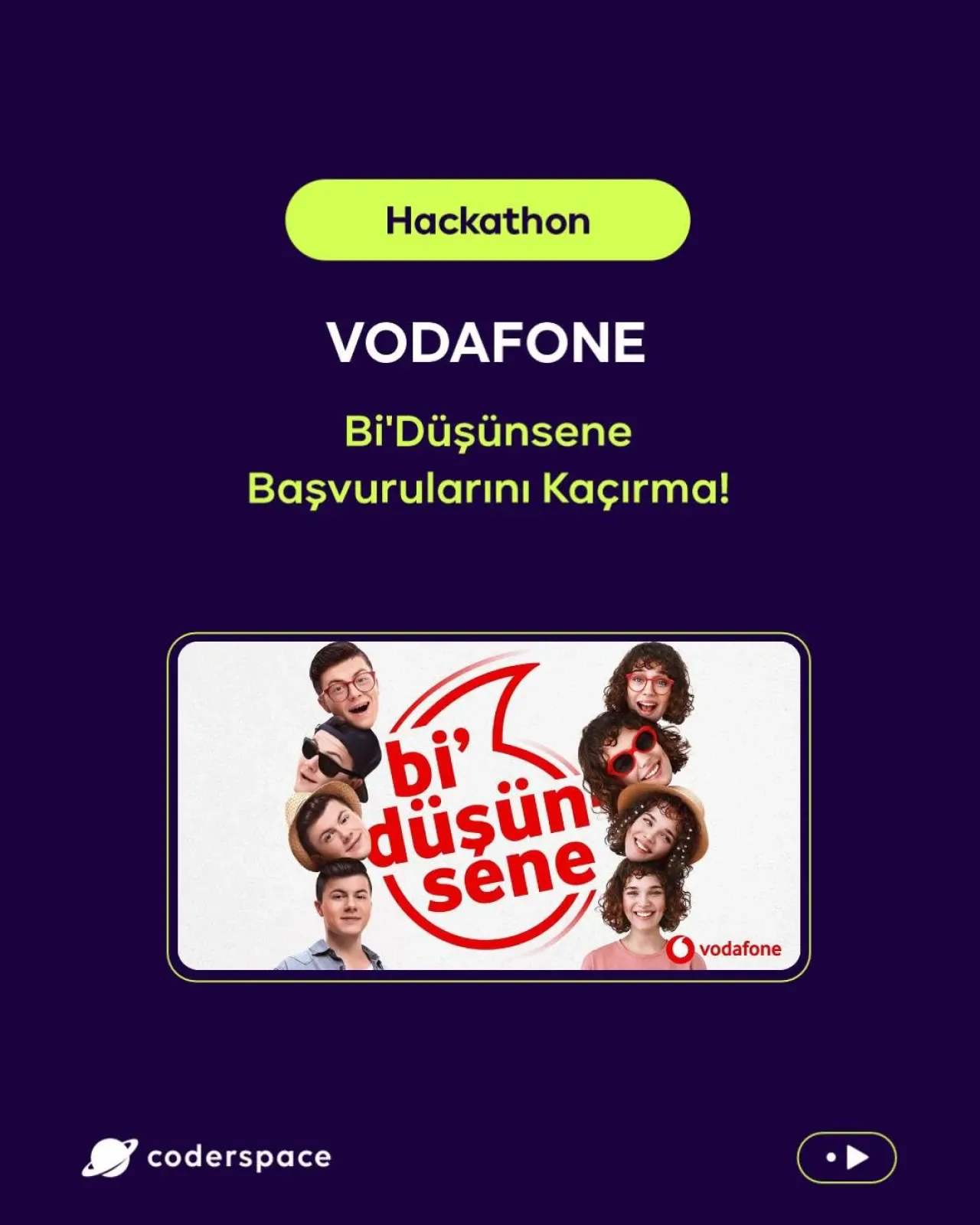 Vodafone Bi Düşünsene Yarışması Başvuruları Sona Yaklaşıyor Vodafone Bi Düşünsene Yarışması Başvuruları Sona Yaklaşıyor