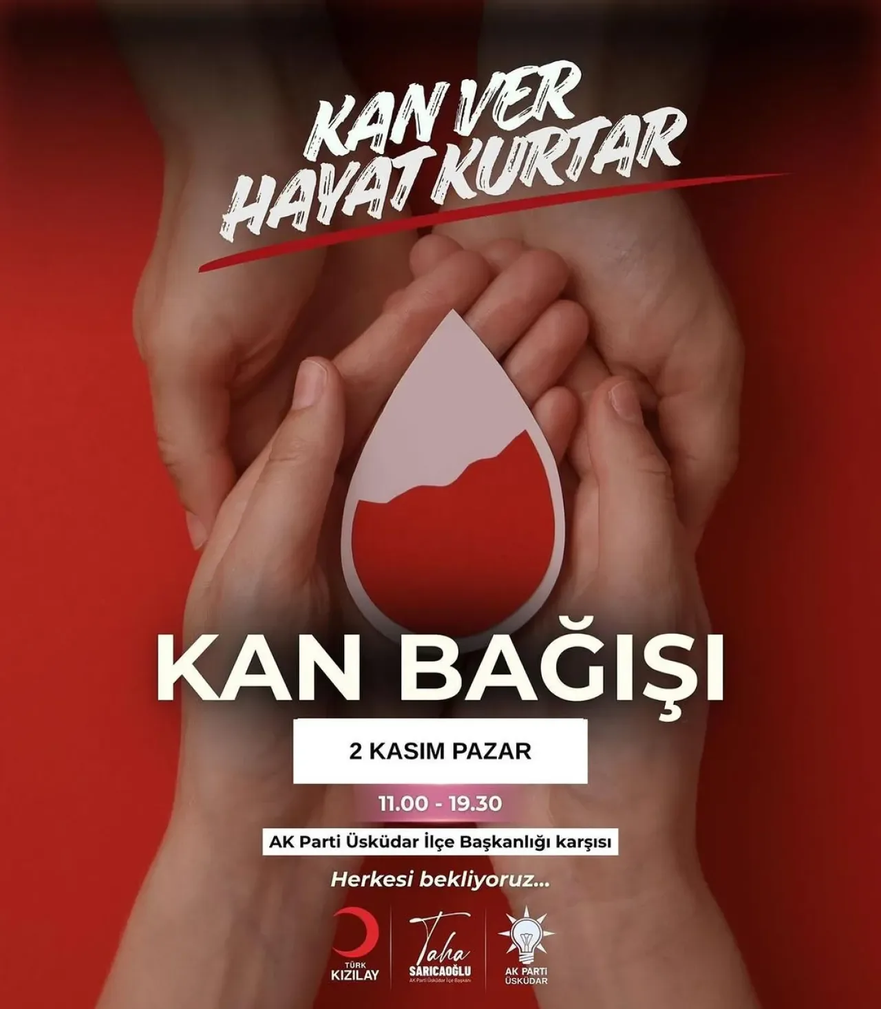 AK Parti Üsküdar İlçe Başkanlığı ve Kızılay'dan Kan Bağışı Kampanyası AK Parti Üsküdar İlçe Başkanlığı ve Kızılay'dan Kan Bağışı Kampanyası