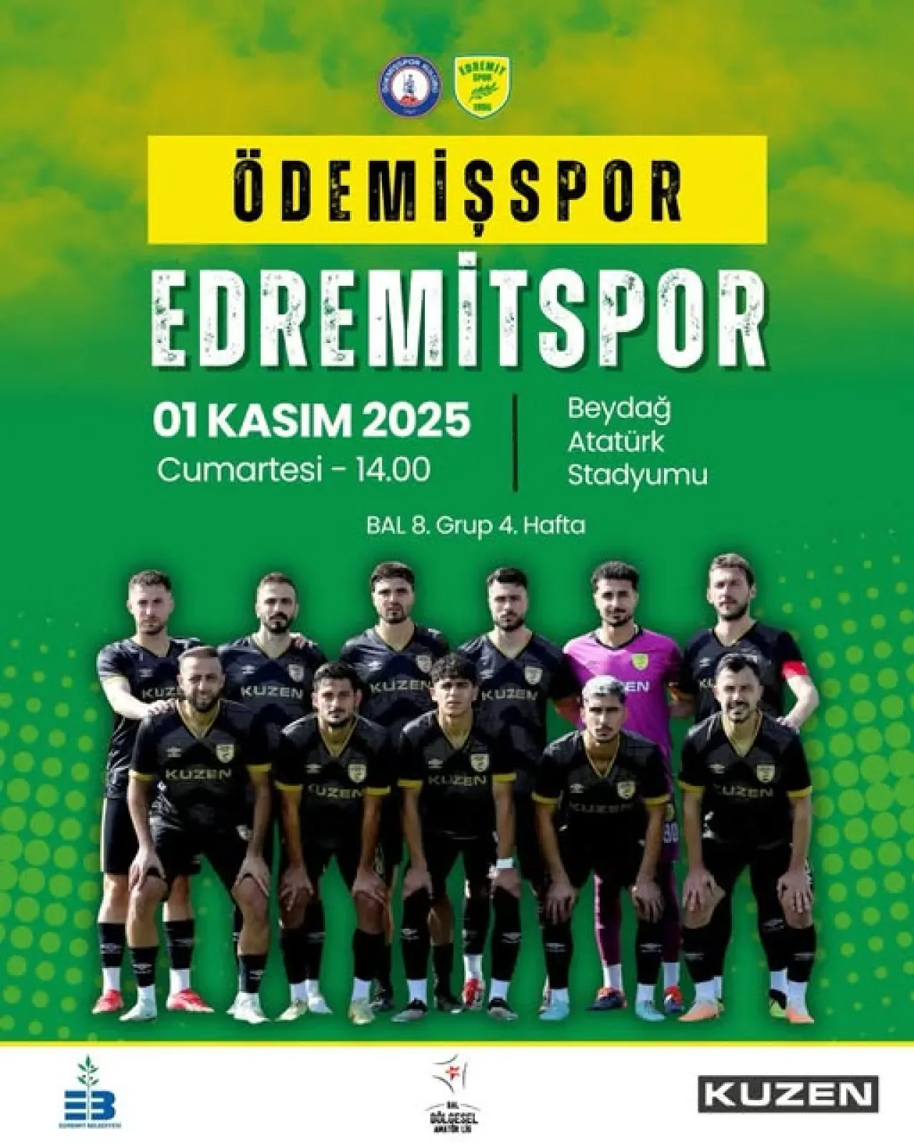 Edremitspor, Ödemişspor ile Bölgesel Amatör Lig'de Zorlu Maça Çıkıyor Edremitspor, Ödemişspor ile Bölgesel Amatör Lig'de Zorlu Maça Çıkıyor