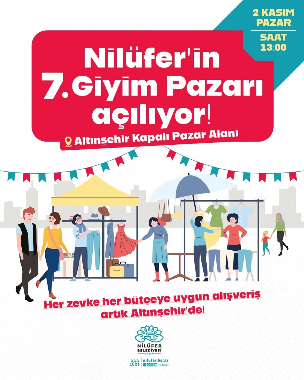 Bursa Nilüfer'de Yeni Giyim Pazarı Açılıyor Bursa Nilüfer'de Yeni Giyim Pazarı Açılıyor