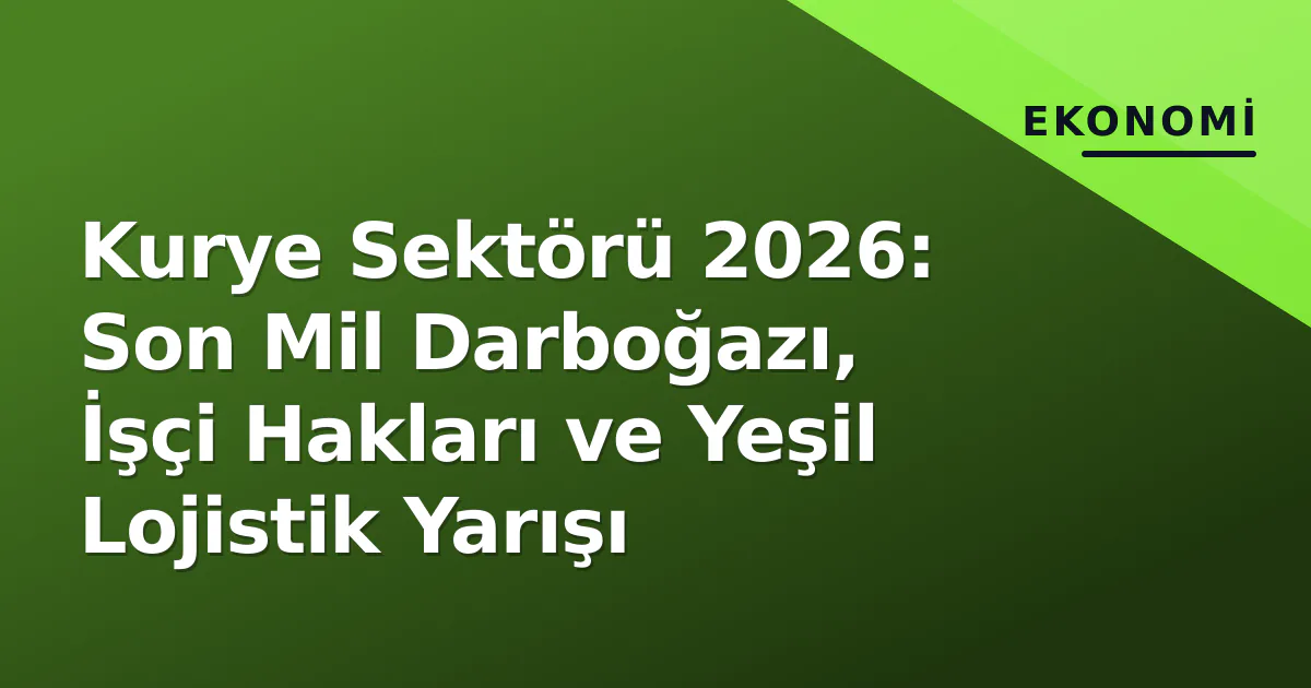 Kurye Sektörü 2026: Son Mil Darboğazı, İşçi Hakları ve Yeşil Lojistik Yarışı Kurye Sektörü 2026: Son Mil Darboğazı, İşçi Hakları ve Yeşil Lojistik Yarışı
