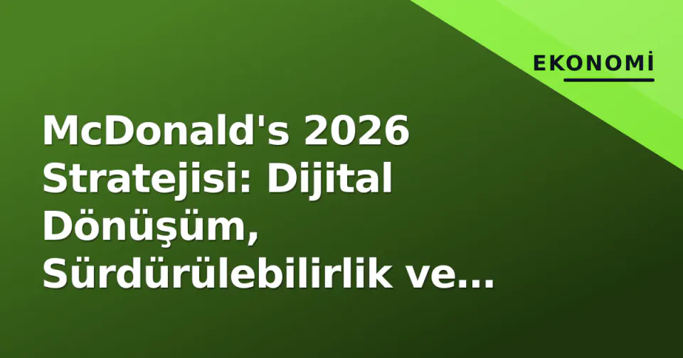 McDonald's 2026 Stratejisi: Dijital Dönüşüm, Sürdürülebilirlik ve Franchise Modelinin Yeni Dengesi görseli