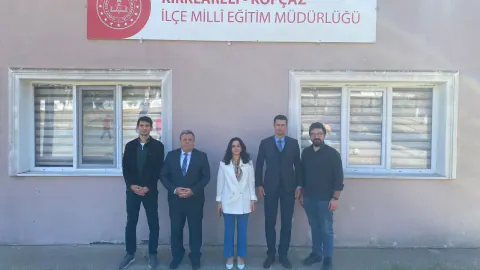 Kofçaz Kaymakamı Seda Ünlü, Yeni İlçe Milli Eğitim Müdürü Ahmet Topuz'u Ziyaret Etti