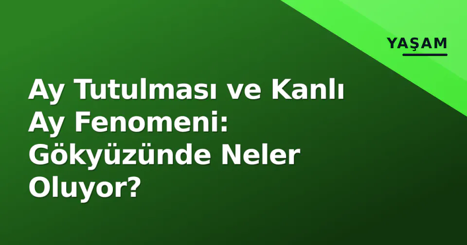Ay Tutulması ve Kanlı Ay Fenomeni: Gökyüzünde Neler Oluyor? görseli