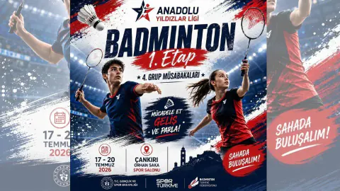 Anadolu Yıldızları Ligi Badminton Müsabakaları Çankırı'da Başlıyor