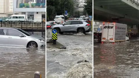 Gelendost'ta Sağanak Kabusu: Caddeler Göle Döndü