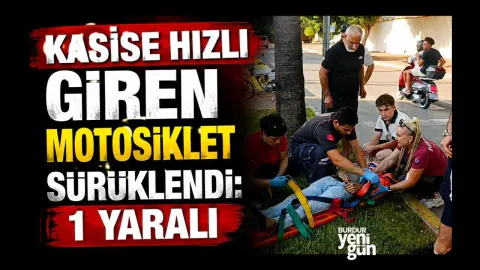 Manavgat'ta Kasise Giren Motosiklet Devrildi: 1 Yaralı