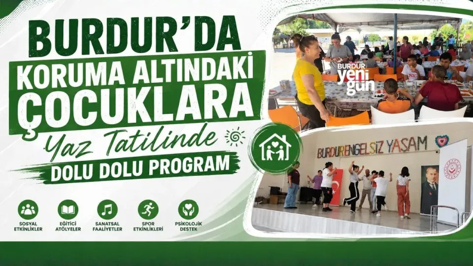 Burdur'da koruma altındaki çocuklar için yaz dönemi gelişim programı görseli