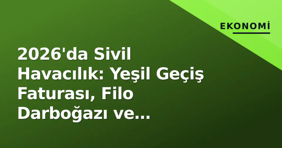 2026'da Sivil Havacılık: Yeşil Geçiş Faturası, Filo Darboğazı ve Türkiye'nin Kırılma Noktası görseli