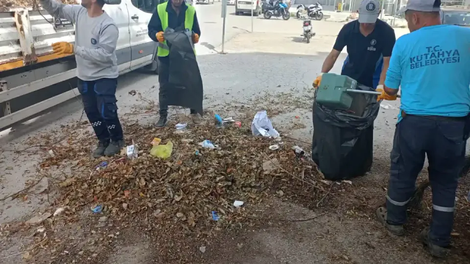 Kütahya'da sonbahar temizliği başlandı: Mahallelerde yaprak ve atık toplama çalışmaları hızlandı görseli