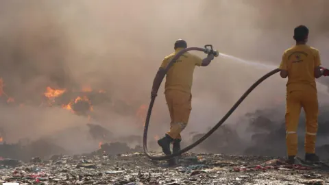 Amasya'da Çöp Depolama Tesisinde Büyük Yangın