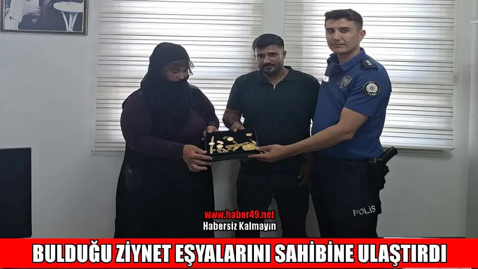 Muş Bulanık'ta Hastane Bahçesinde Bulunan Ziynet Eşyaları Sahibine Kavuştu görseli